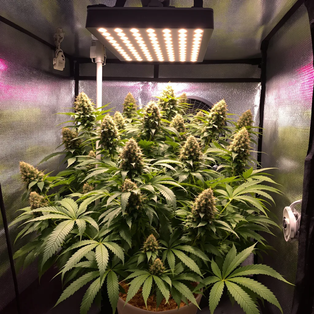 Plante de cannabis Orange Kush Cake en floraison — 90-130 cm féminisée