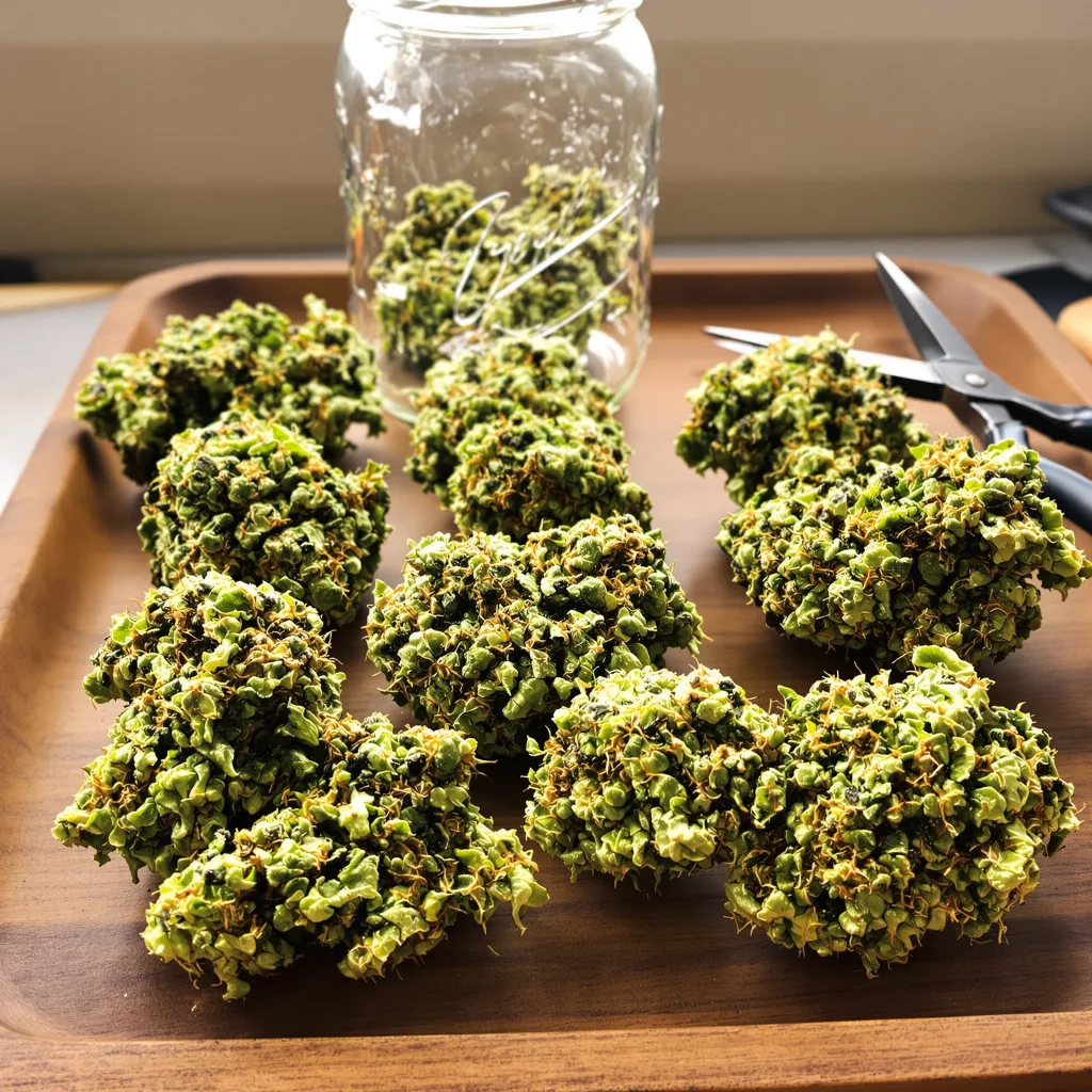 Orange Skunk 16% indica / 84% sativa — fleur avec trichomes visibles