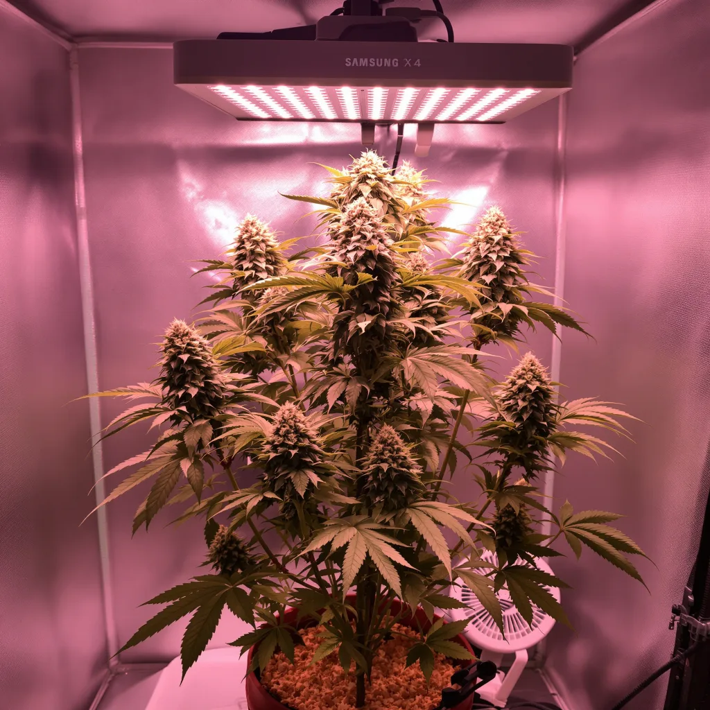 Plante de cannabis Oregon Peach en floraison — 90-130 cm féminisée