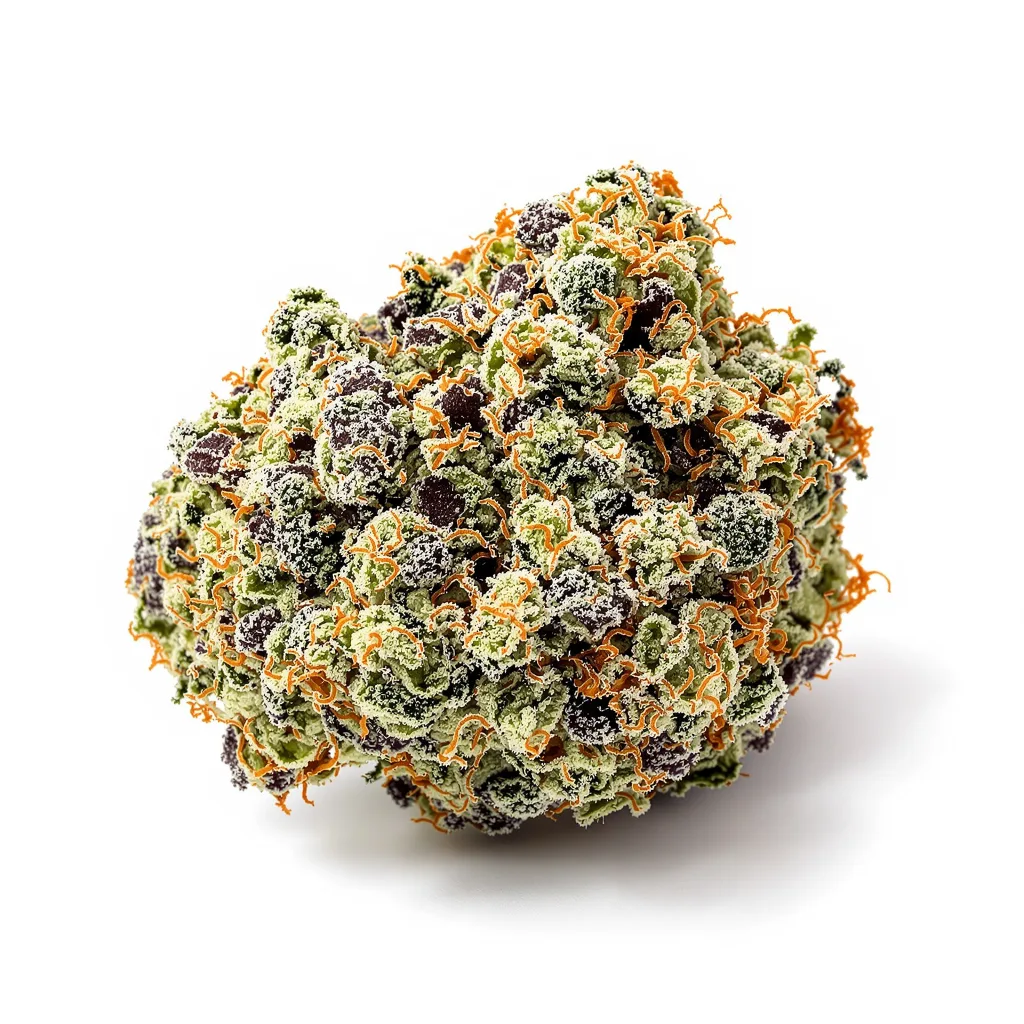 Original Glue 60% indica / 40% sativa — fleur avec trichomes visibles