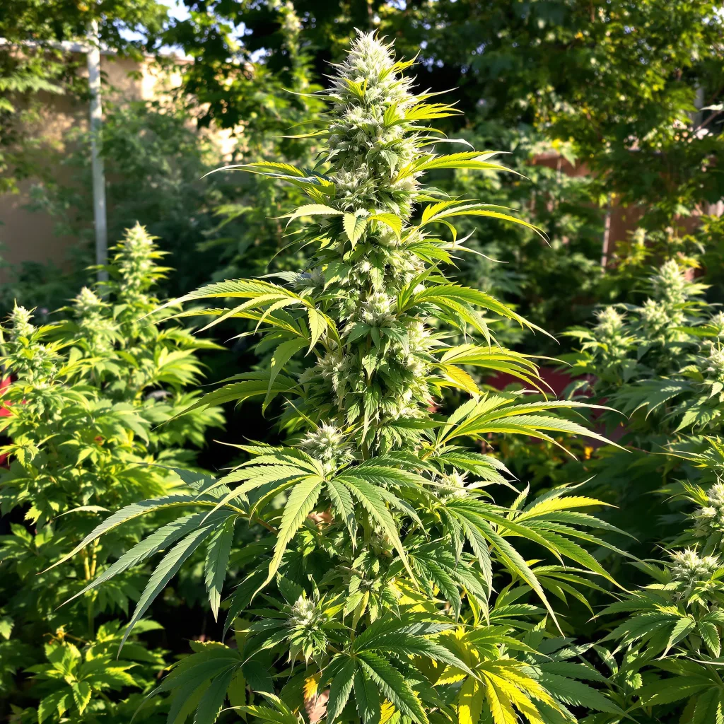 Original Lemon Pie 16% indica / 84% sativa — fleur avec trichomes visibles