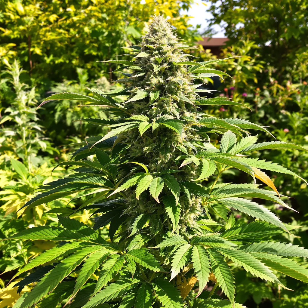 P-51 86% indica / 14% sativa — fleur avec trichomes visibles