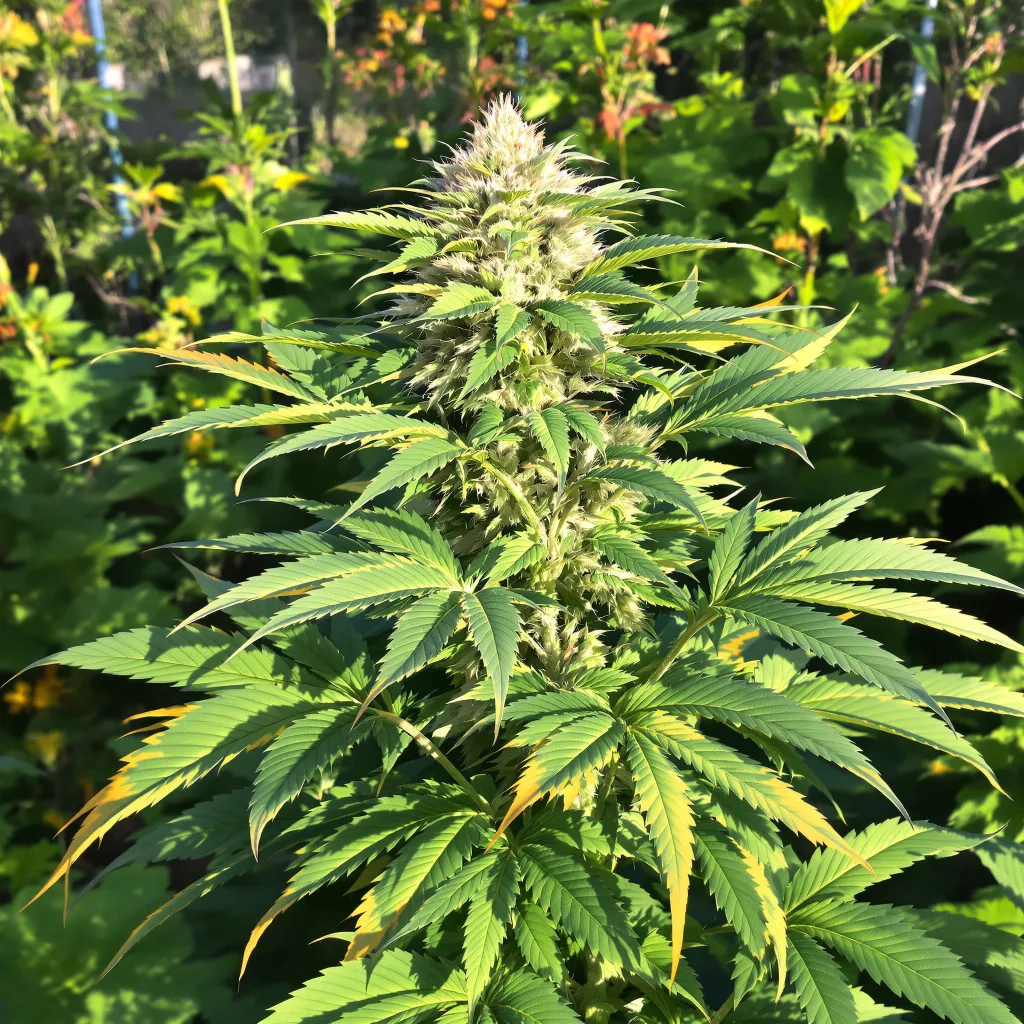 Pacific Blue 78% indica / 22% sativa — fleur avec trichomes visibles