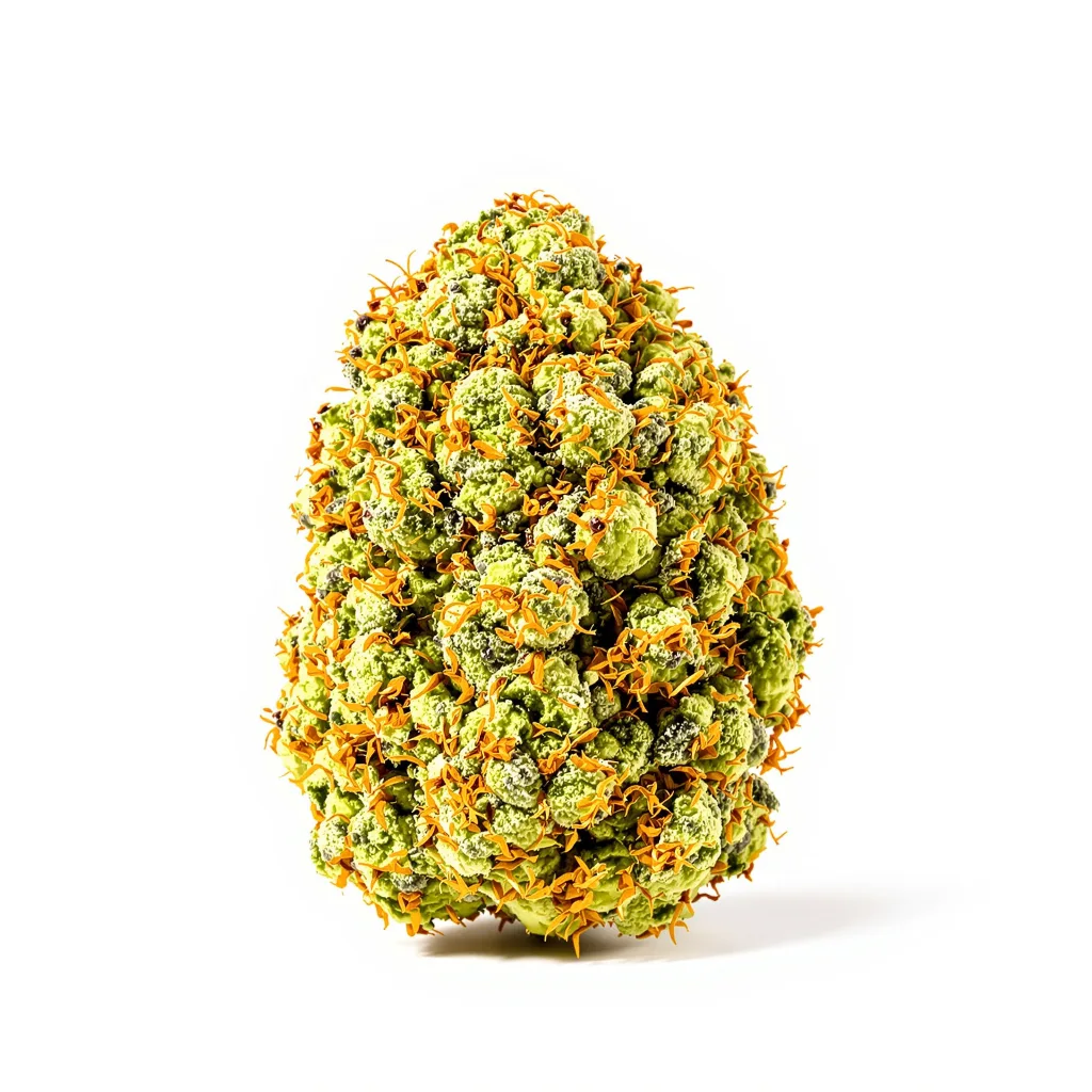 Painkiller XL 25% indica / 75% sativa — fleur avec trichomes visibles