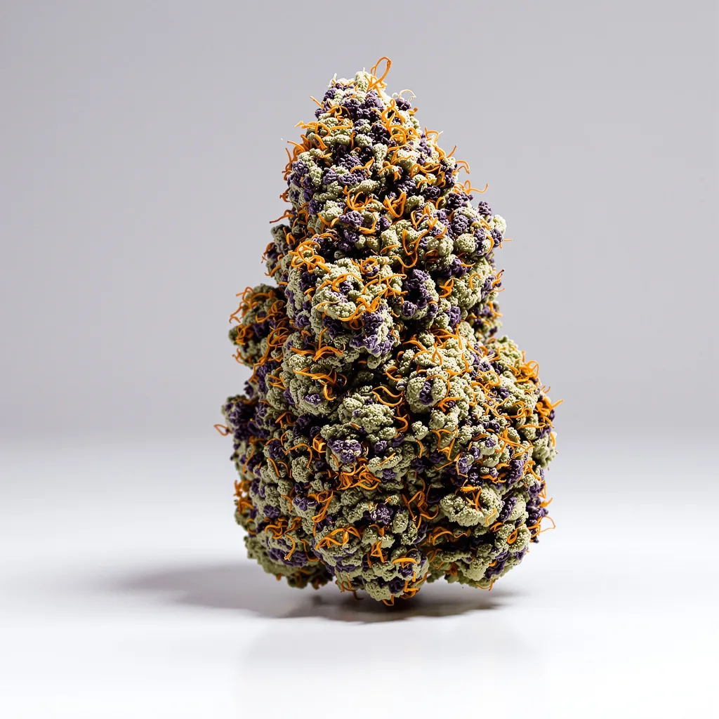Pakistan Valley Kush 79% indica / 21% sativa — fleur avec trichomes visibles