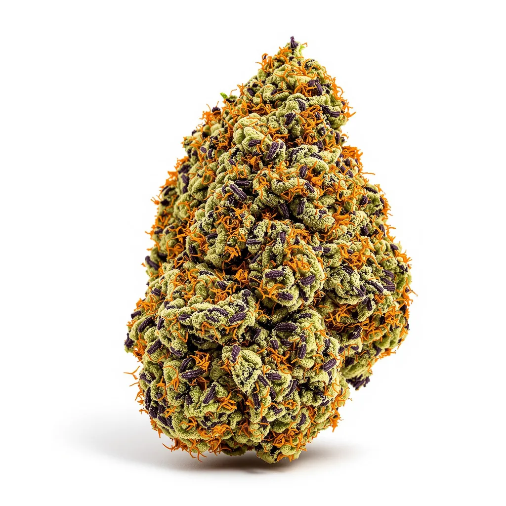 Pakistani Chitral Kush 86% indica / 14% sativa — fleur avec trichomes visibles