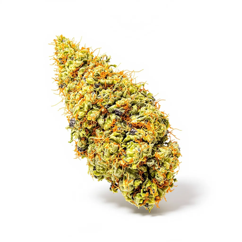 Panama 12% indica / 88% sativa — fleur avec trichomes visibles