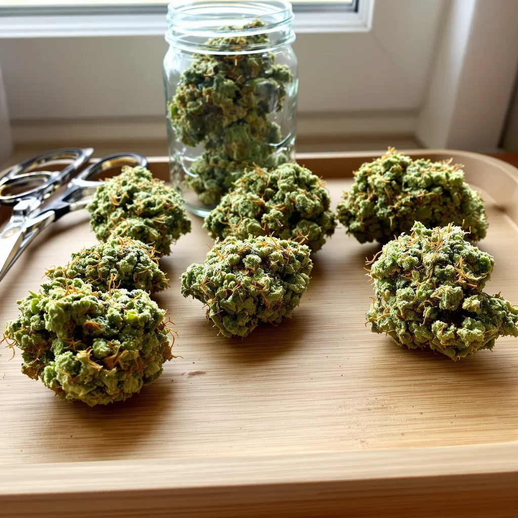 Panama Red 23% indica / 77% sativa — fleur avec trichomes visibles
