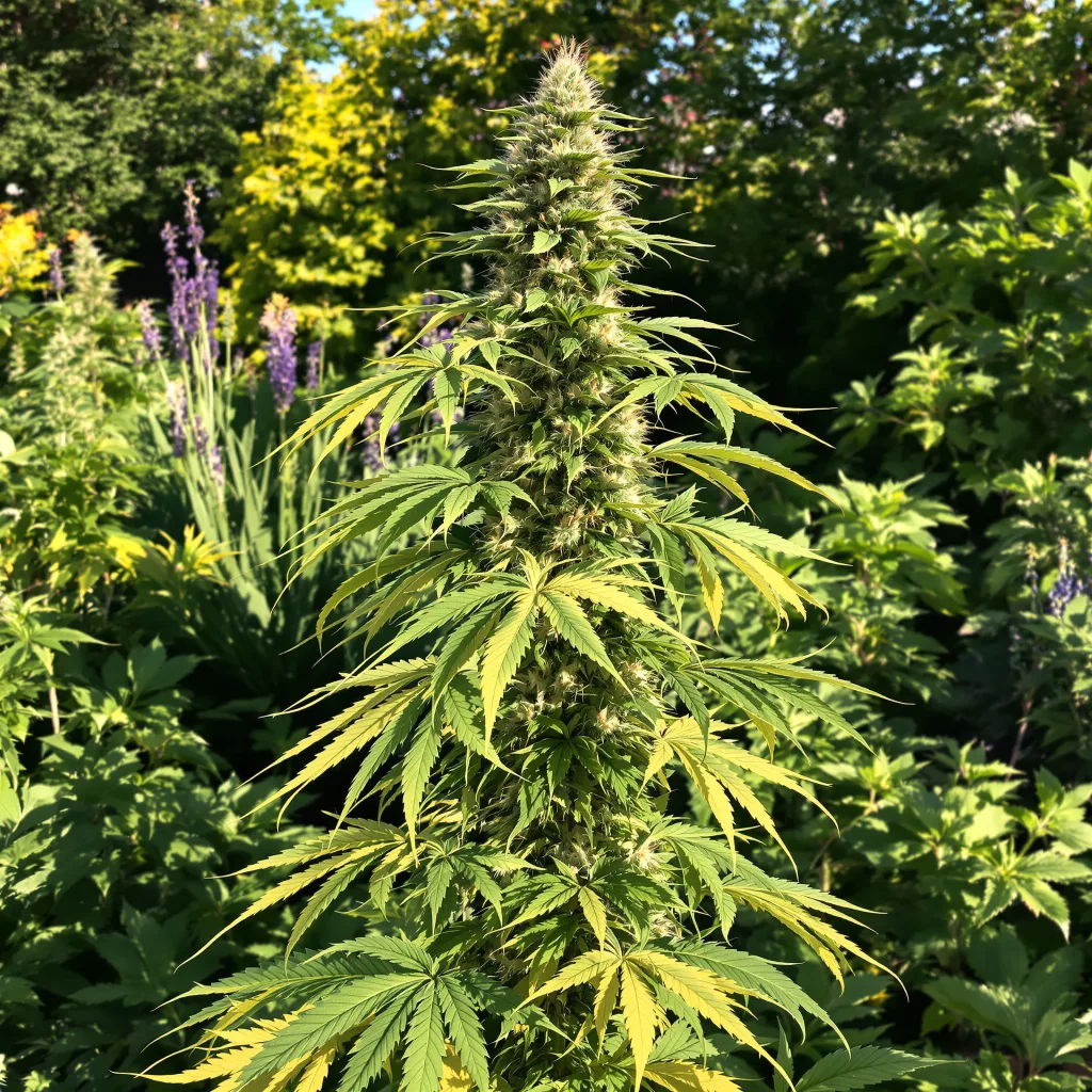 Panama Red 23% indica / 77% sativa — fleur avec trichomes visibles