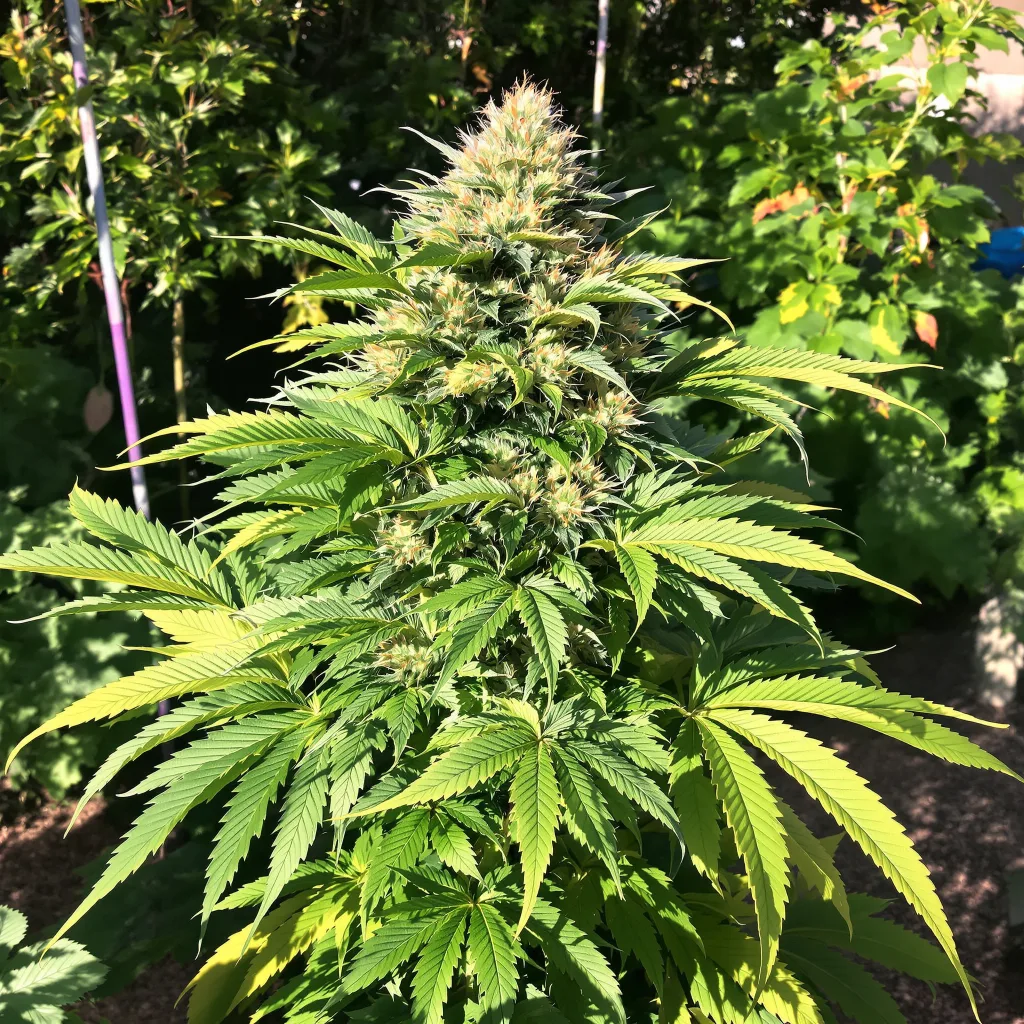 Papa's OG 80% indica / 20% sativa — fleur avec trichomes visibles