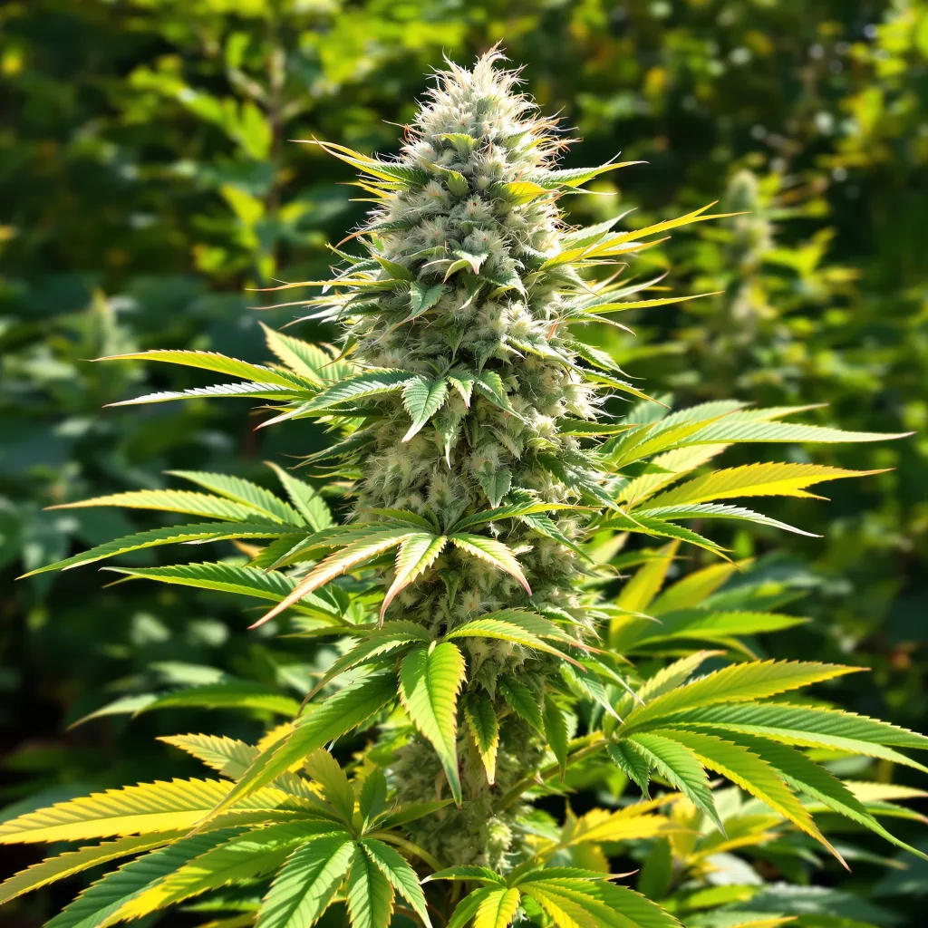Pennywise CBD 58% indica / 42% sativa — fleur avec trichomes visibles