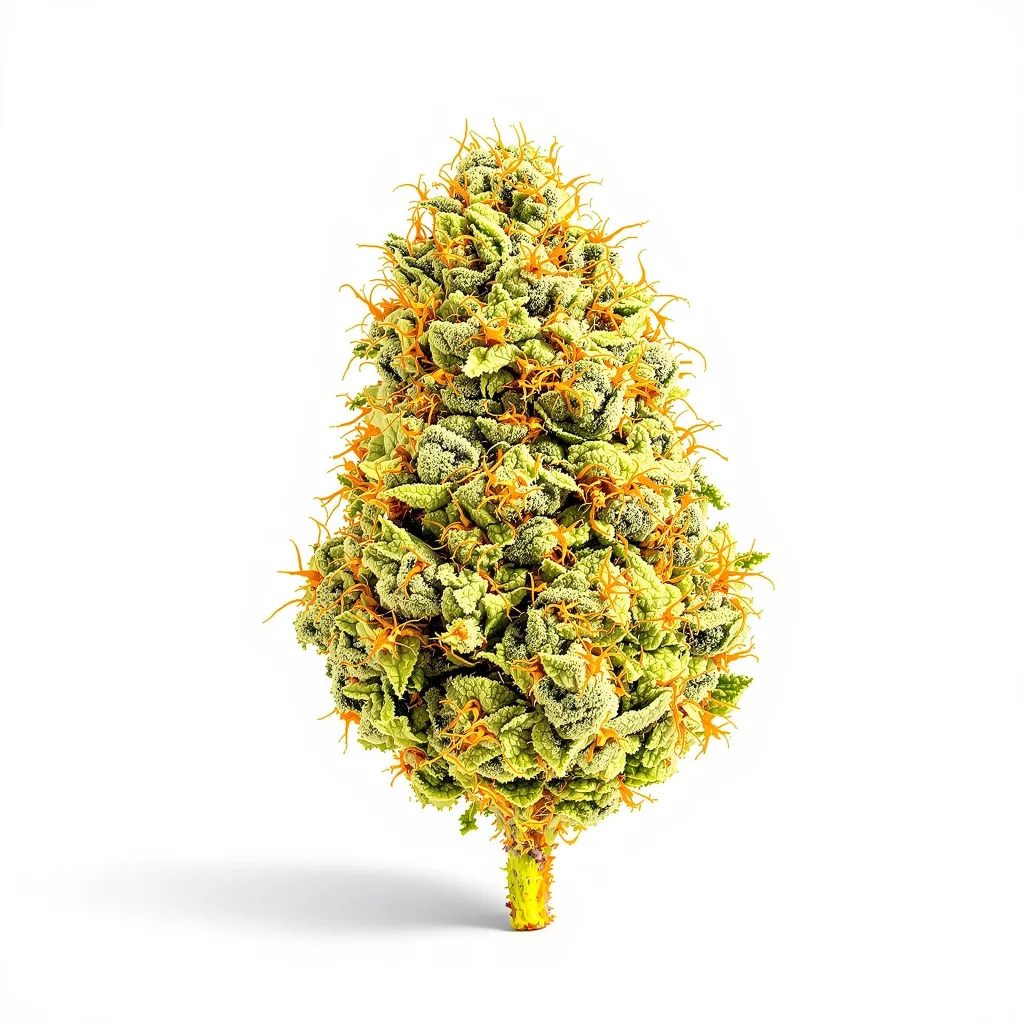 Permafrost 30% indica / 70% sativa — fleur avec trichomes visibles