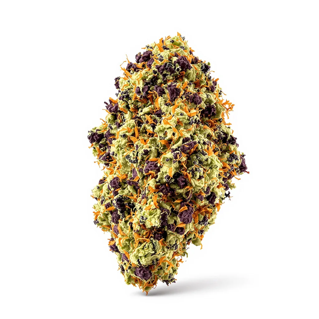 Peyote Gorilla 70% indica / 30% sativa — fleur avec trichomes visibles