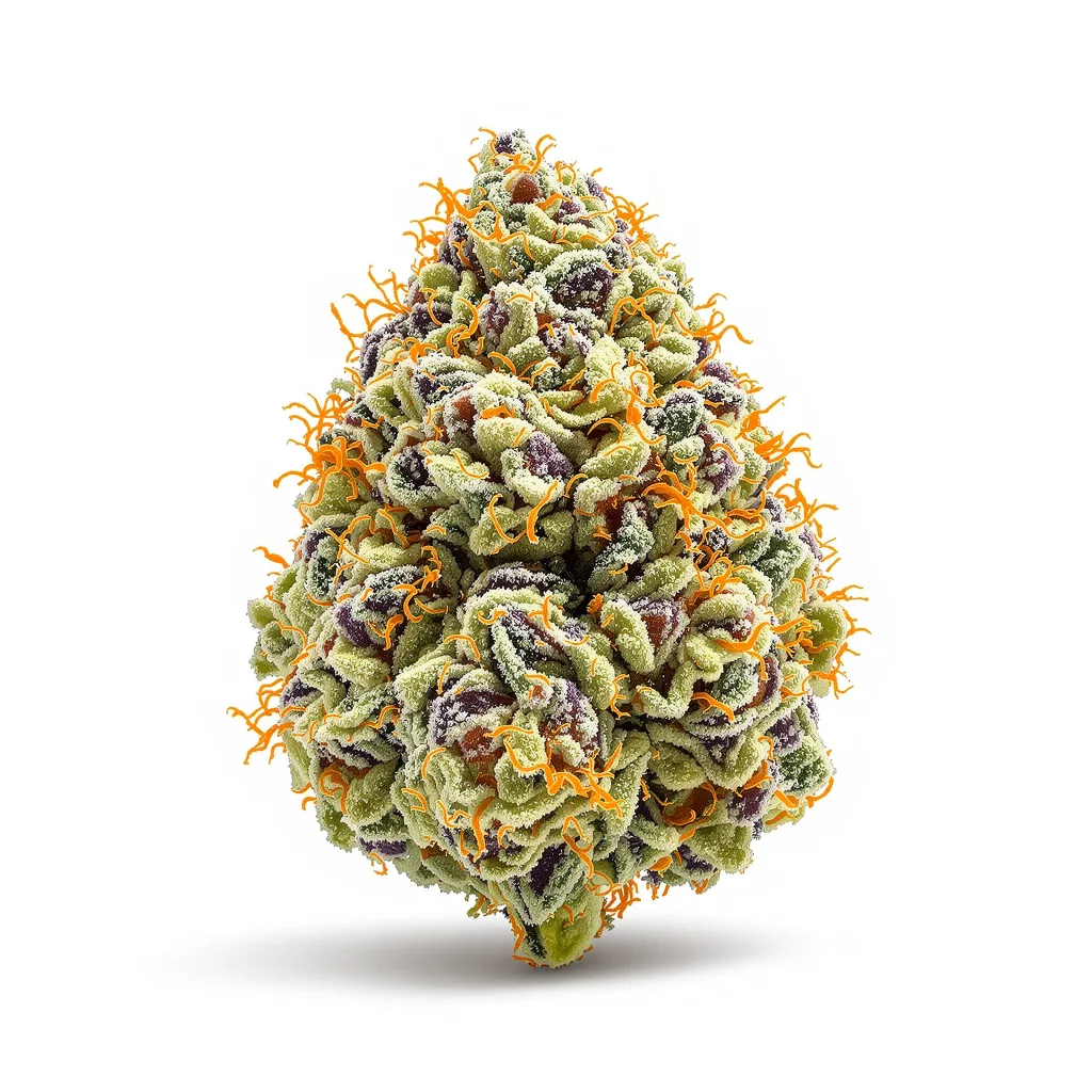 Phantom Cookies 40% indica / 60% sativa — fleur avec trichomes visibles