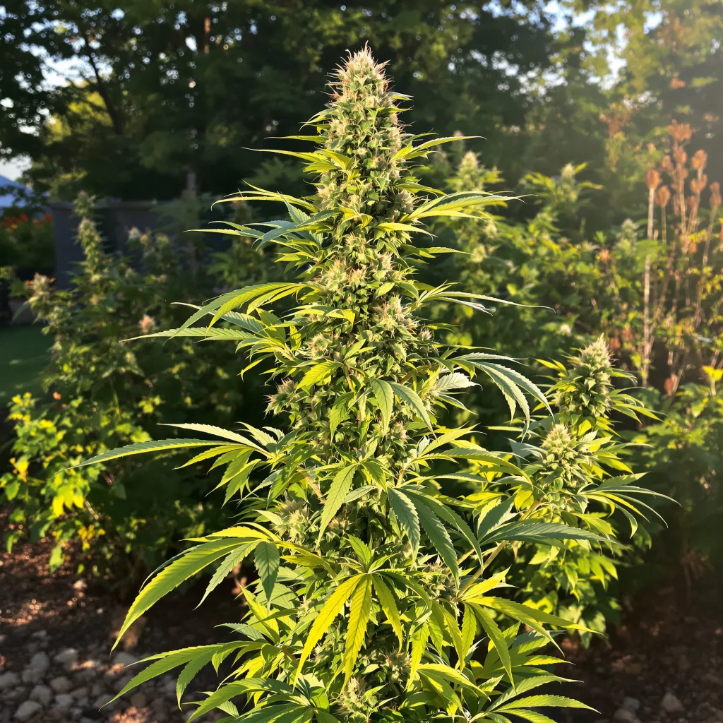 Pie Scream 53% indica / 47% sativa — fleur avec trichomes visibles