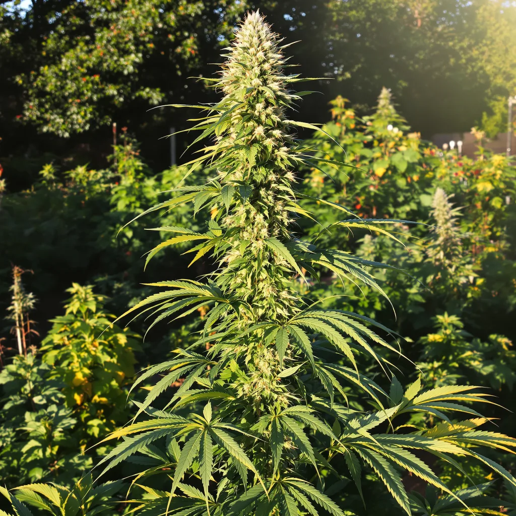 Pine 8% indica / 92% sativa — fleur avec trichomes visibles
