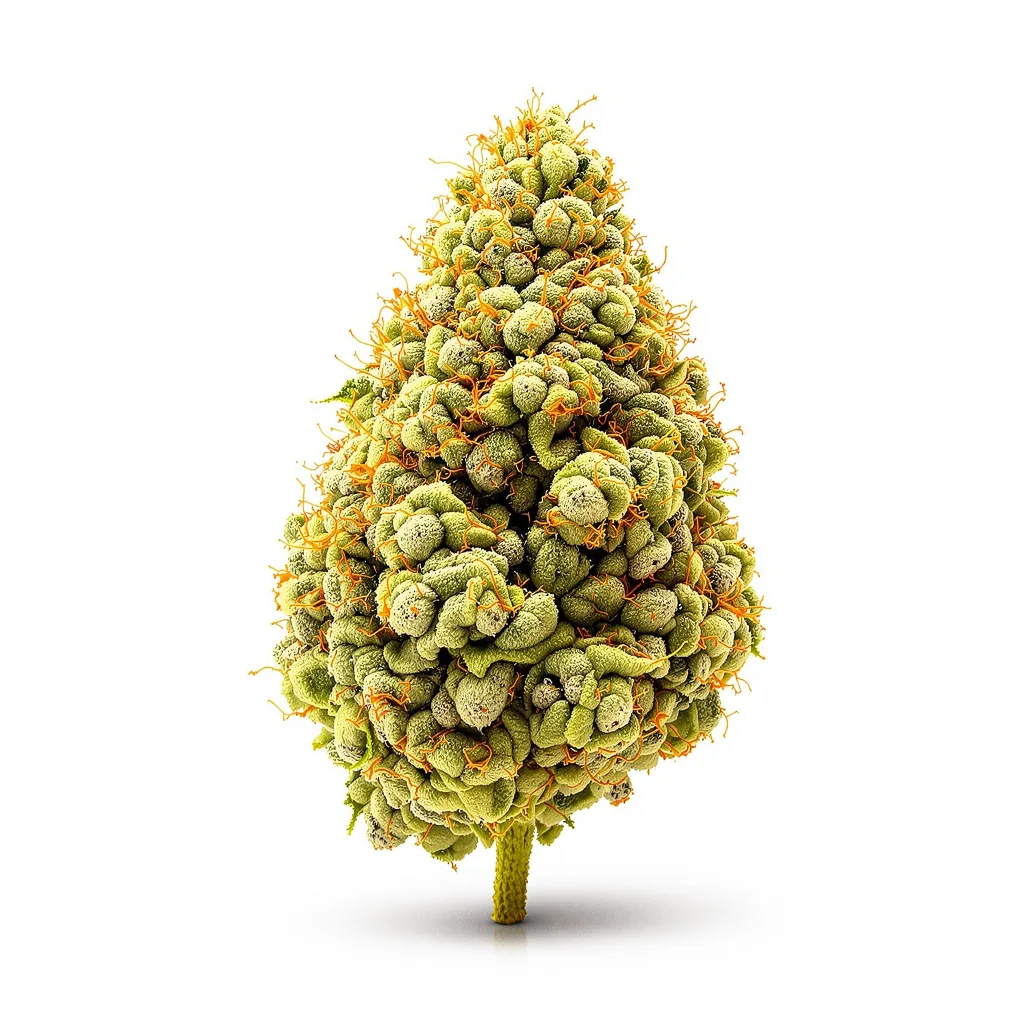 Pine 8% indica / 92% sativa — fleur avec trichomes visibles