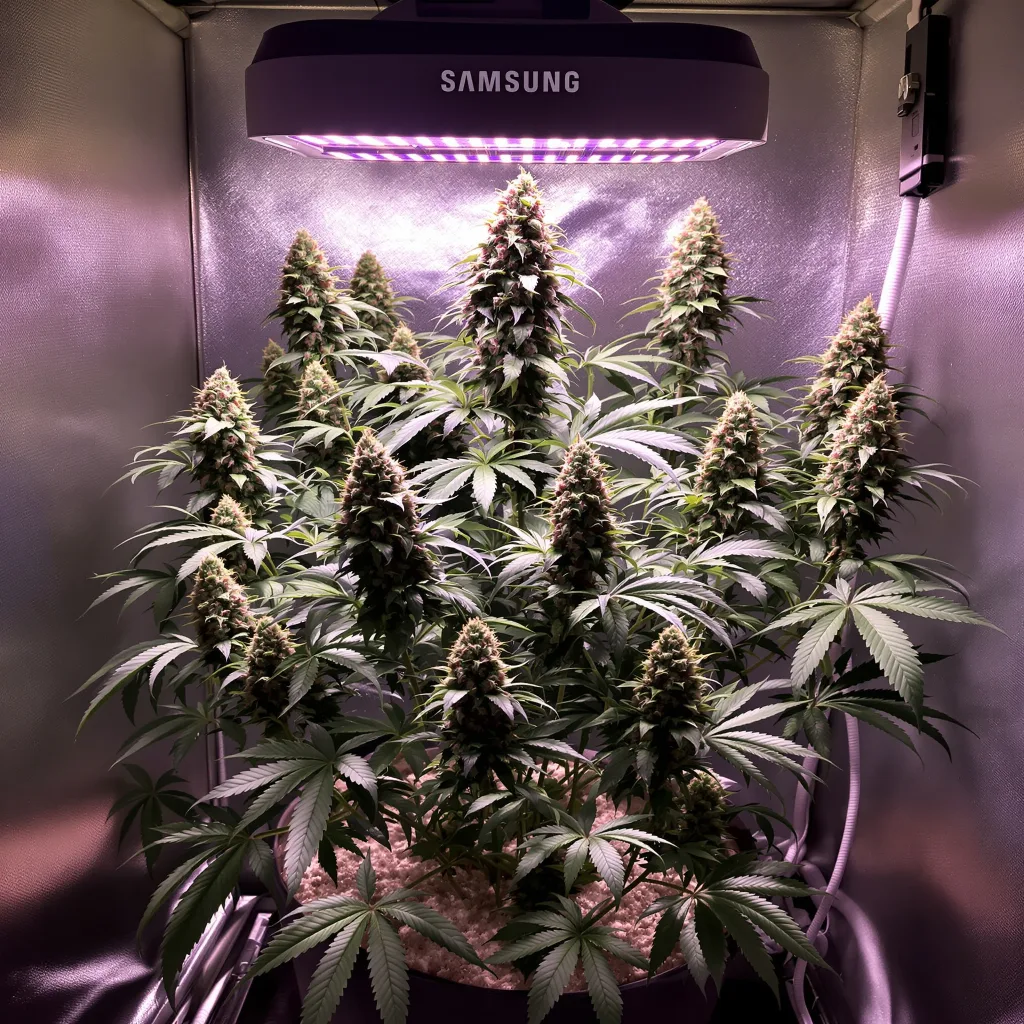 Plante de cannabis Pine Tar Kush en floraison — 90-130 cm féminisée
