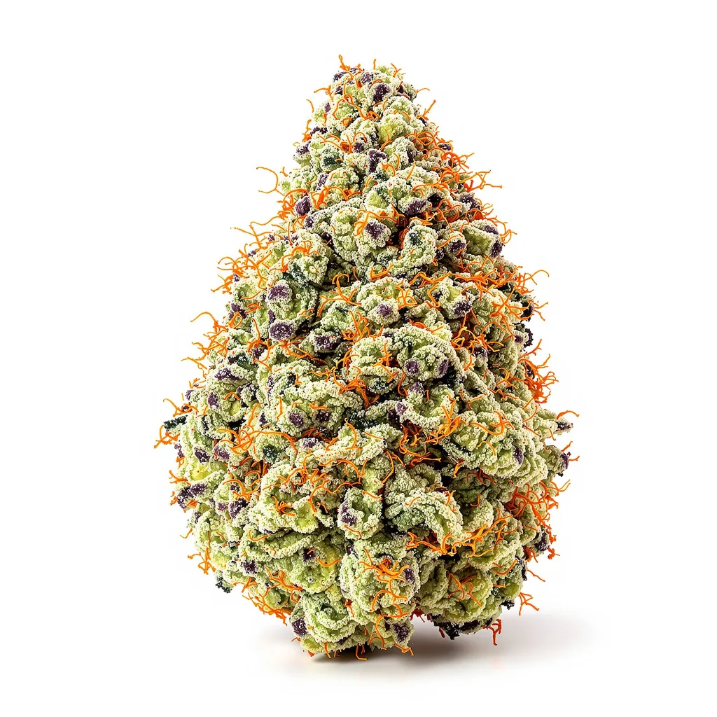 Pineapple Diesel 50% indica / 50% sativa — fleur avec trichomes visibles