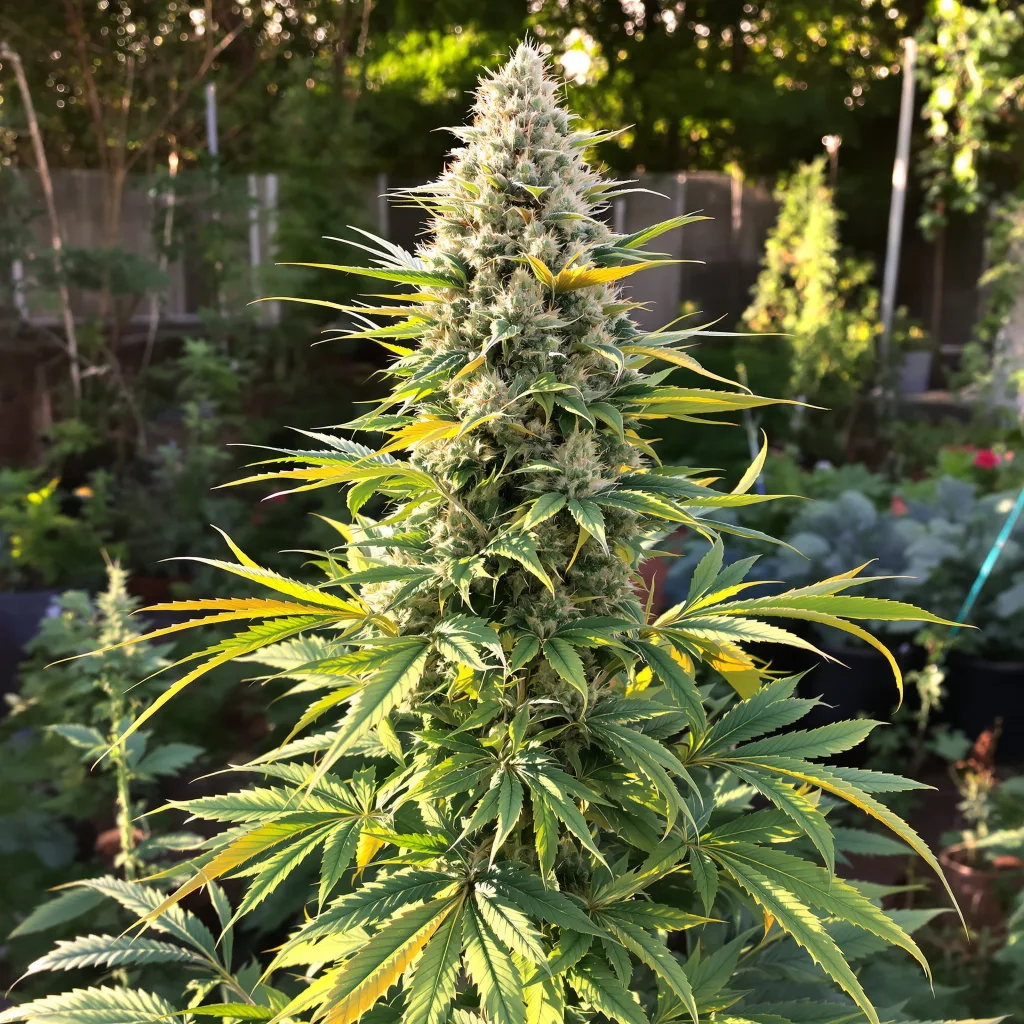 Pineapple 50% indica / 50% sativa — fleur avec trichomes visibles