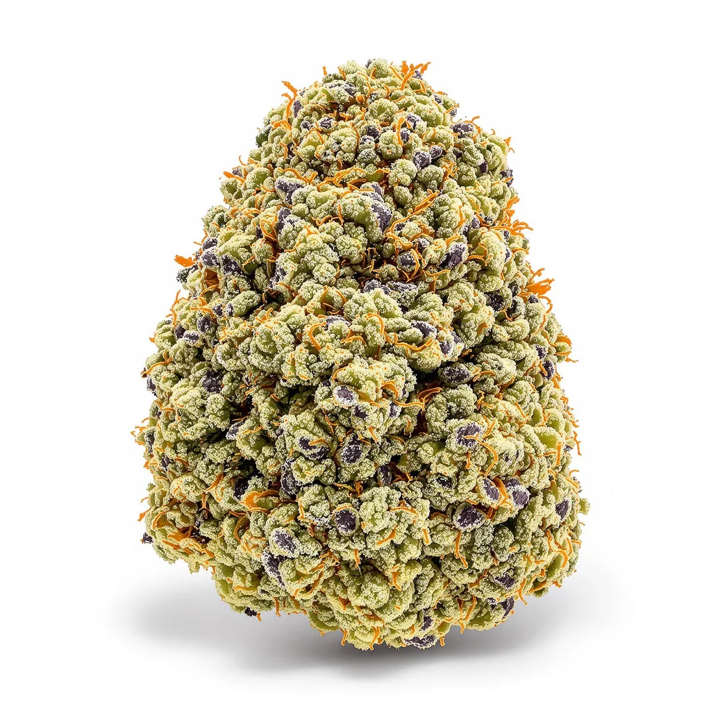 Pineapple 50% indica / 50% sativa — fleur avec trichomes visibles