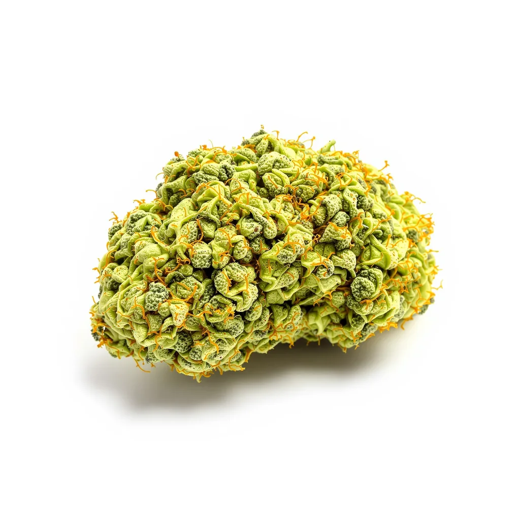 Pineapple Mayhem 11% indica / 89% sativa — fleur avec trichomes visibles