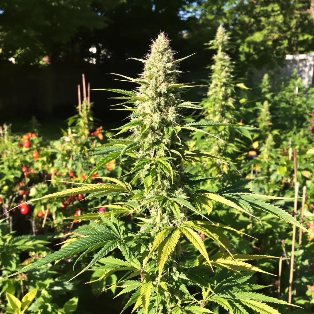 Pineapple Purple Skunk 60% indica / 40% sativa — fleur avec trichomes visibles