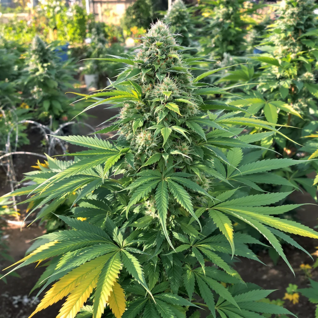 Pink Kush 90% indica / 10% sativa — fleur avec trichomes visibles