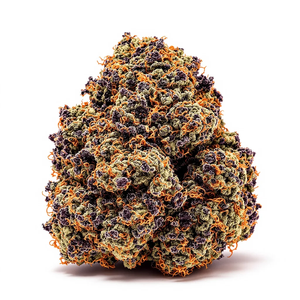 Pink Panther 70% indica / 30% sativa — fleur avec trichomes visibles