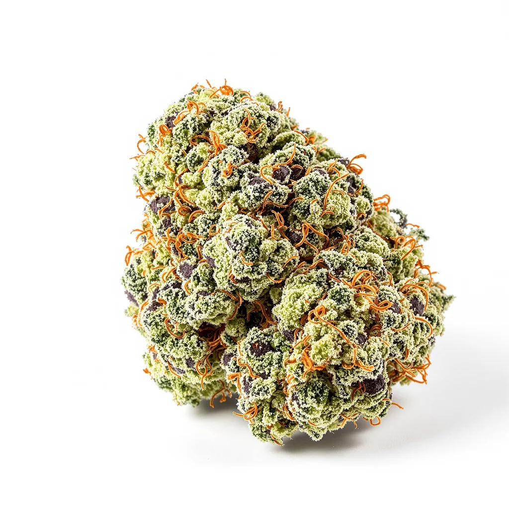 Platinum GSC 60% indica / 40% sativa — fleur avec trichomes visibles