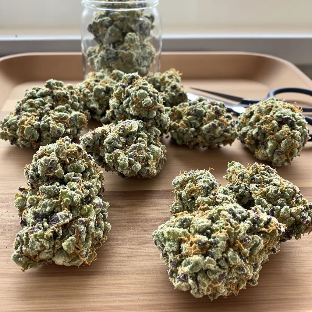 Platinum GSC 60% indica / 40% sativa — fleur avec trichomes visibles