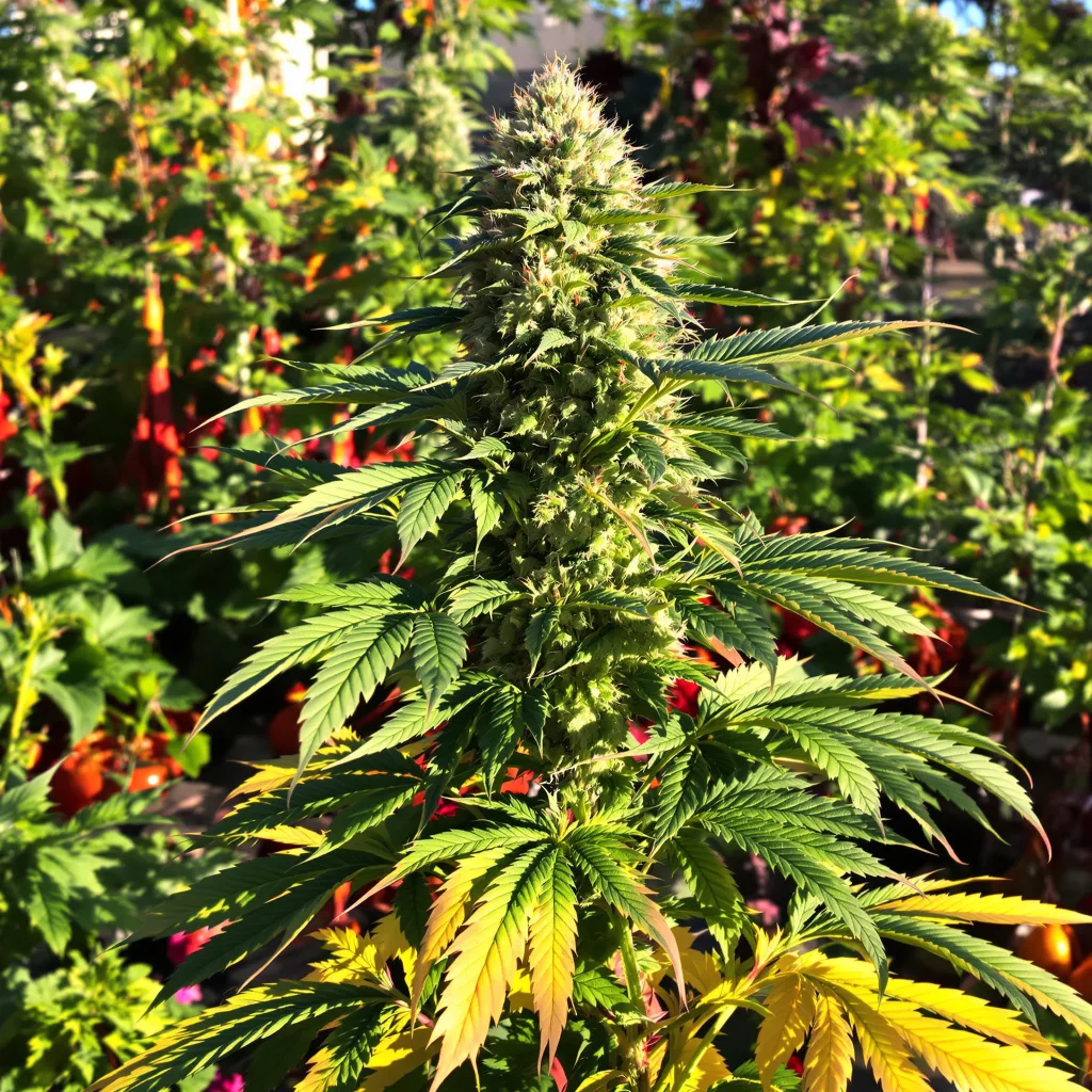 Platinum Kush 82% indica / 18% sativa — fleur avec trichomes visibles