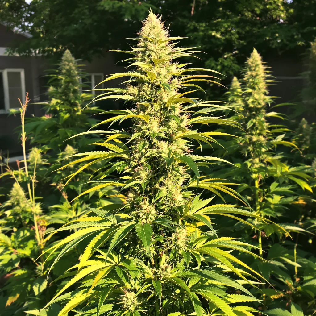 Platinum Wreck 25% indica / 75% sativa — fleur avec trichomes visibles