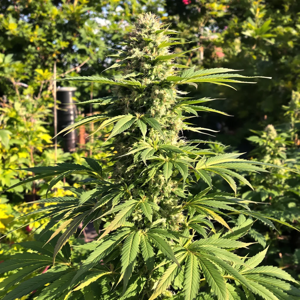 Pop Rox 42% indica / 58% sativa — fleur avec trichomes visibles