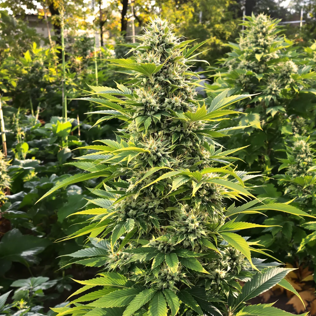 Pop Rox 42% indica / 58% sativa — fleur avec trichomes visibles