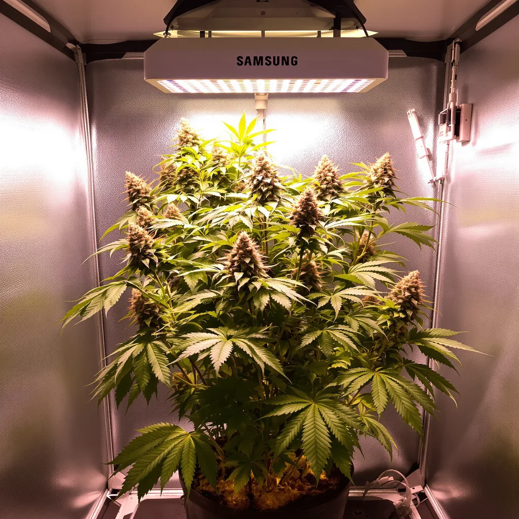 Plante de cannabis Popcorn Kush en floraison — 90-130 cm féminisée