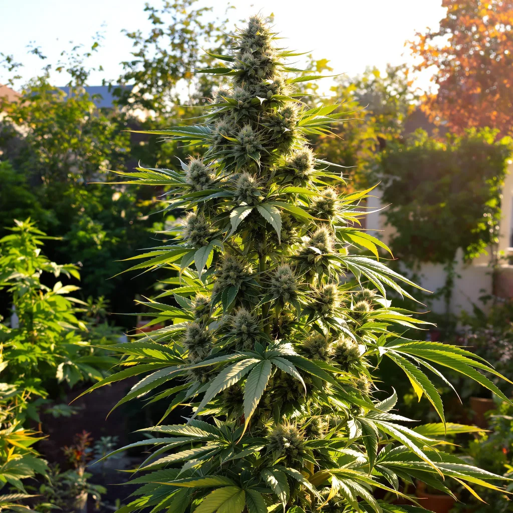 Power Kush 50% indica / 40% sativa — fleur avec trichomes visibles