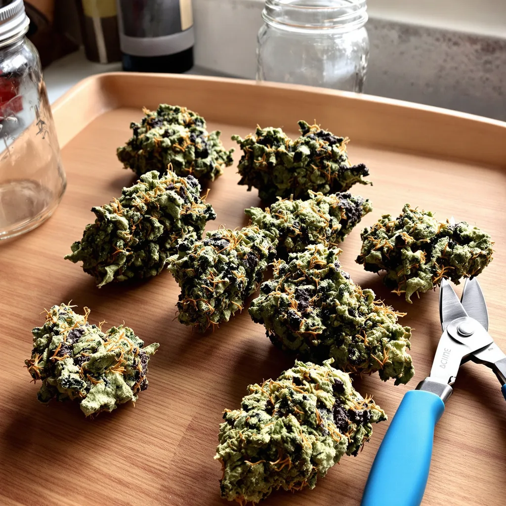 Primus 79% indica / 21% sativa — fleur avec trichomes visibles