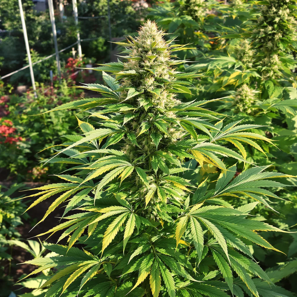 Primus 79% indica / 21% sativa — fleur avec trichomes visibles