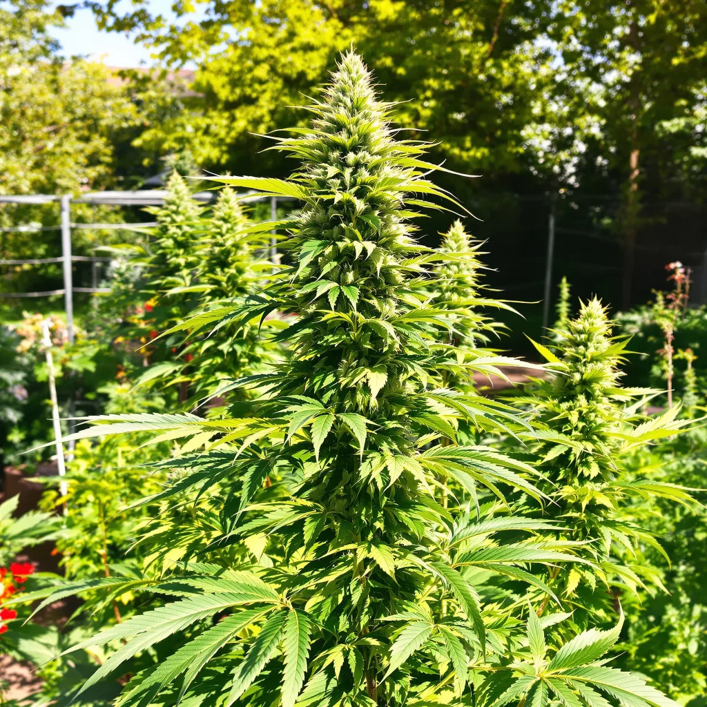 Project Blue Book 12% indica / 88% sativa — fleur avec trichomes visibles