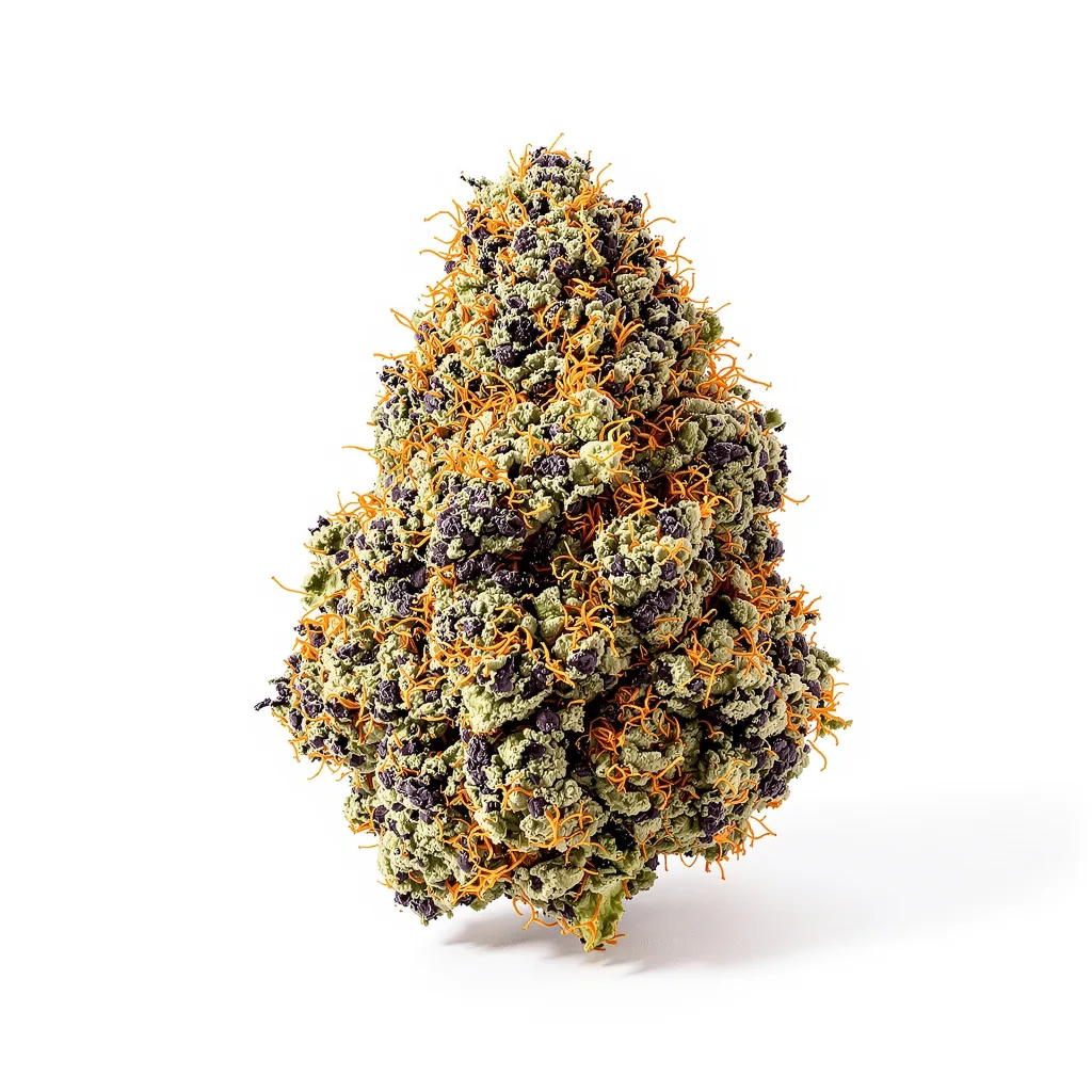 Puna Budder 70% indica / 30% sativa — fleur avec trichomes visibles