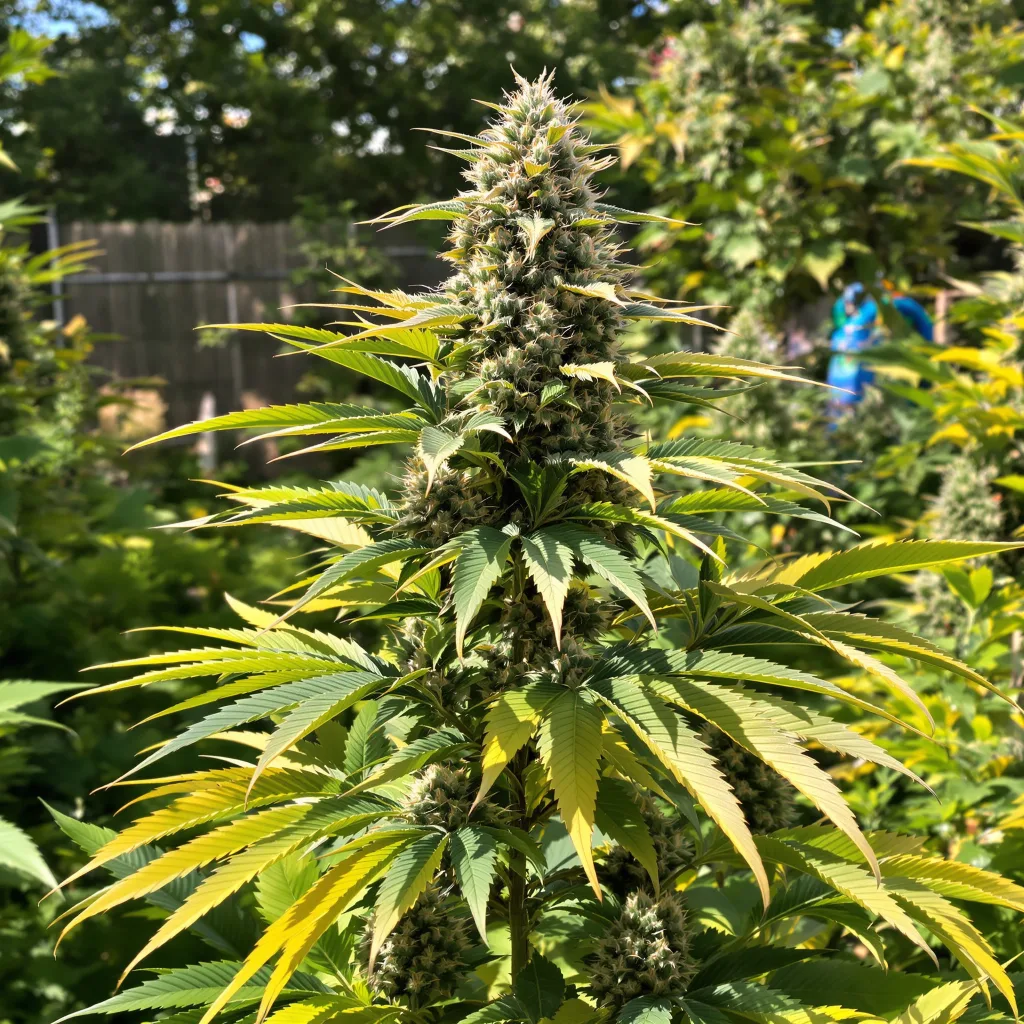 Punch Pie 46% indica / 54% sativa — fleur avec trichomes visibles