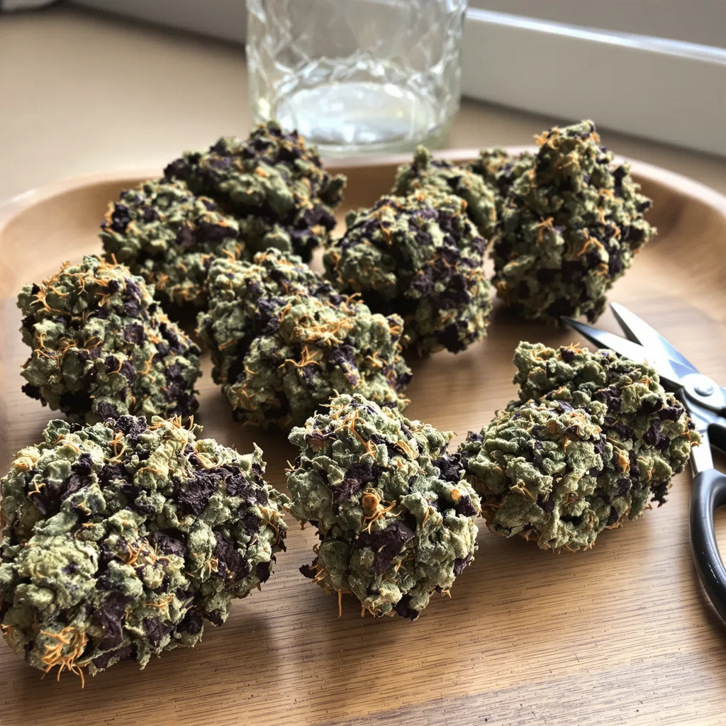 Punky Lion 81% indica / 19% sativa — fleur avec trichomes visibles
