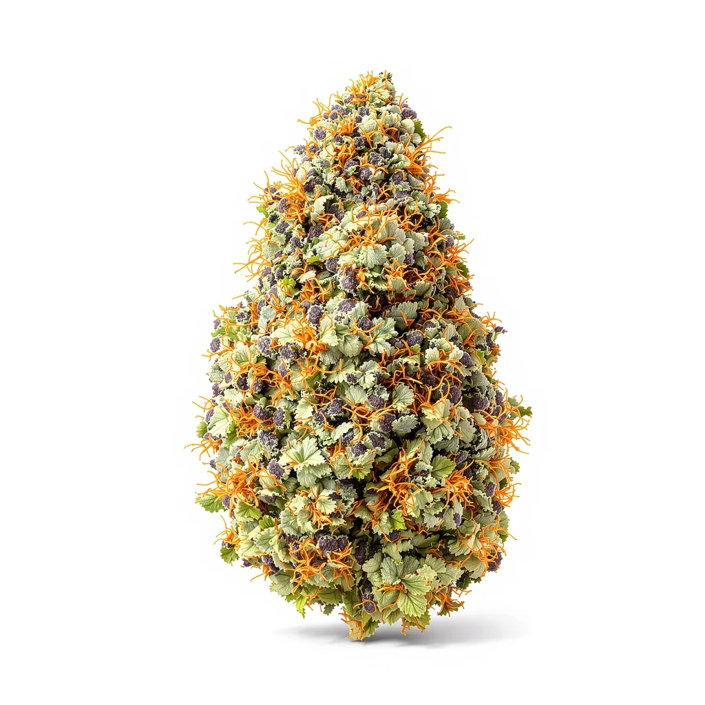 Punky Lion 81% indica / 19% sativa — fleur avec trichomes visibles