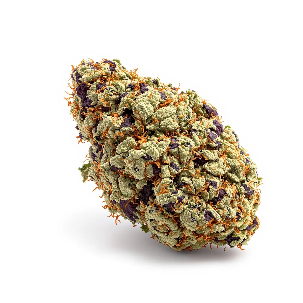 Pure Afghan 89% indica / 11% sativa — fleur avec trichomes visibles