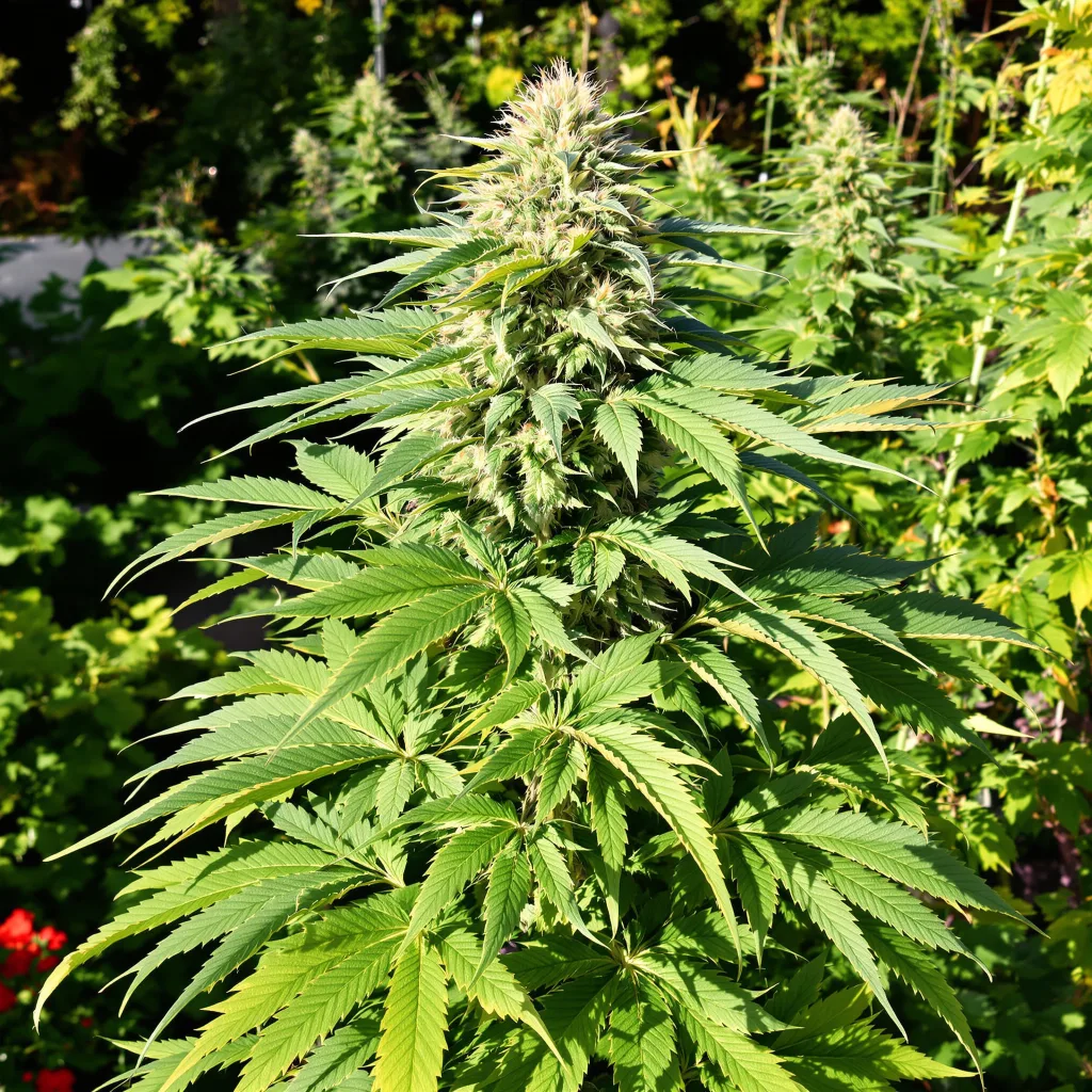 Pure Kush 70% indica / 30% sativa — fleur avec trichomes visibles