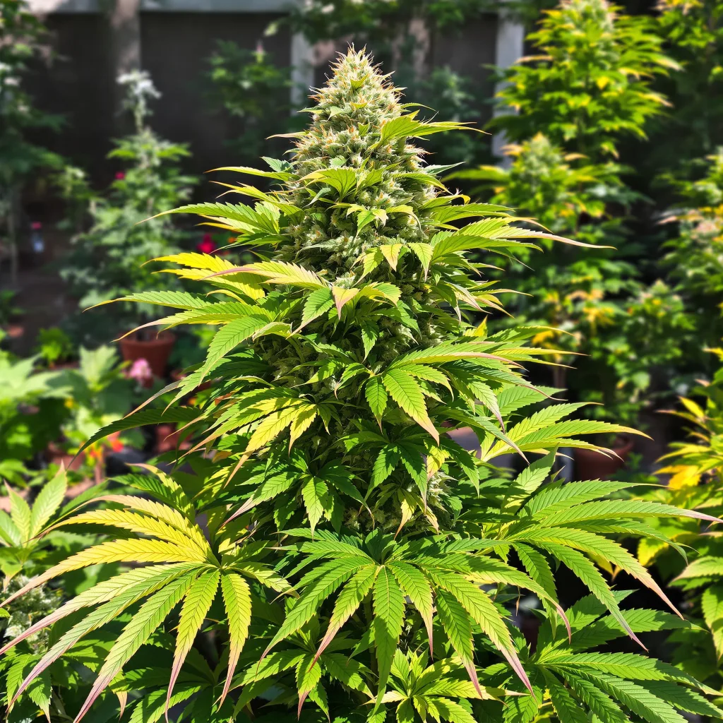 Pure OG 86% indica / 14% sativa — fleur avec trichomes visibles