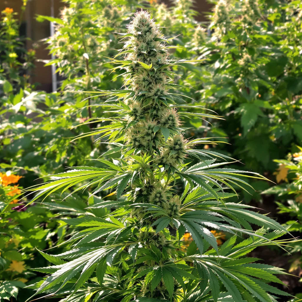 Pure Power Plant 16% indica / 84% sativa — fleur avec trichomes visibles