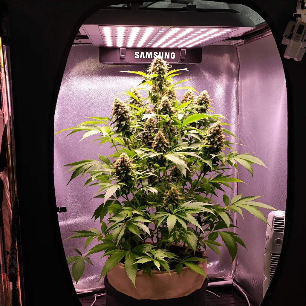 Plante de cannabis Purple Afghani en floraison — 60-100 cm autofloraison