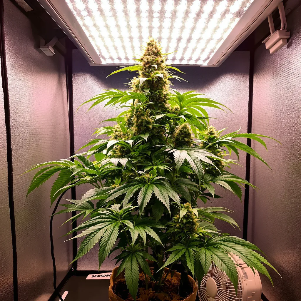 Plante de cannabis Purple Afghani en floraison — 90-130 cm féminisée